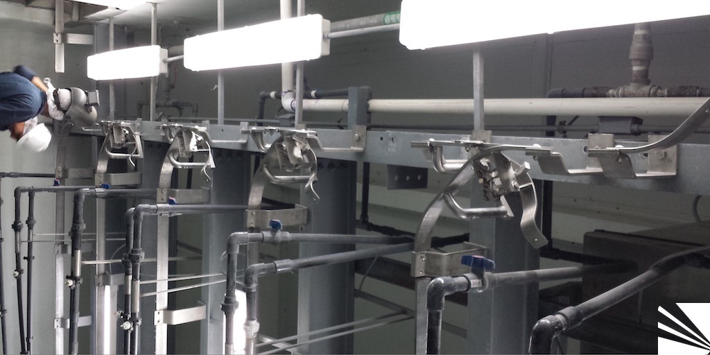 Cambia vías inoxidable para riel de solera