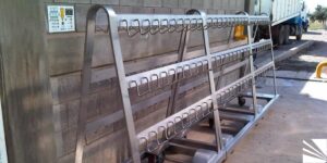 Carro percha inoxidable