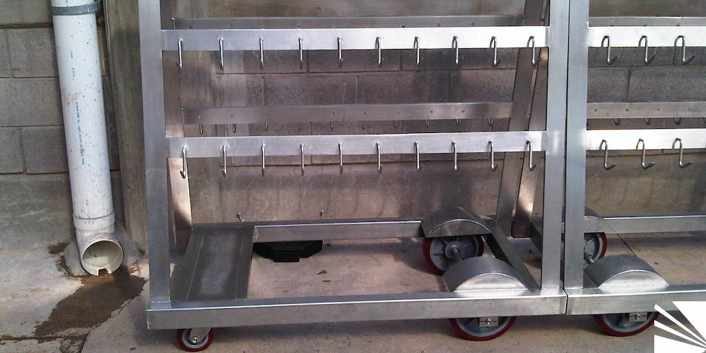 Carro percha inoxidable