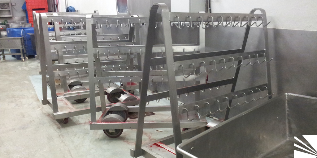 Carro percha inoxidable