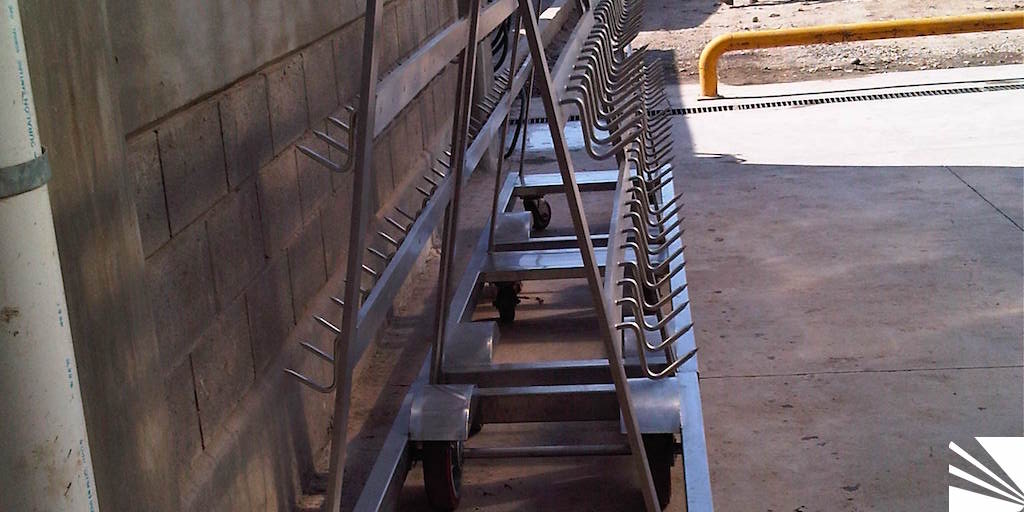 Carro percha inoxidable