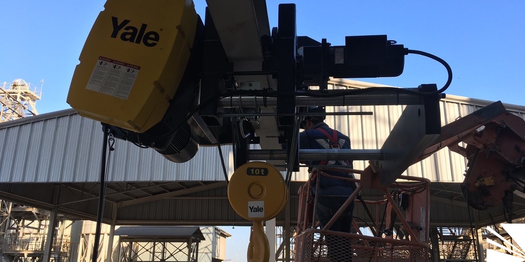 Instalación de polipasto de 10 toneladas